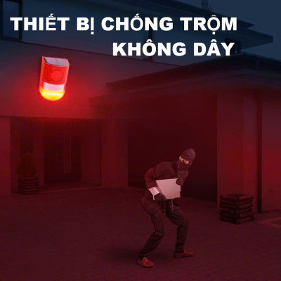 Báo Động Chống Trộjm Hồng Ngoại Loại Xịn – Không Dây, Dùng Pin Năng Lượng Mặt Trời Tiện Lợi, đèn trang trí
