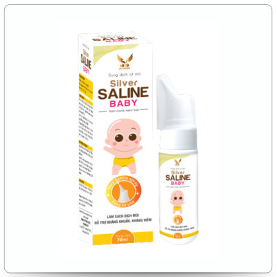 SILVER SALINE BABY – Dung dịch xịt mũi nano bạc cho bé (Chai 70ml)