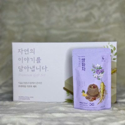 Trà Thảo mộc SSanghwacha rễ cát cánh - Bell Flower Herb Tonic Tea - Ginseng House hộp 30 gói x 100ml