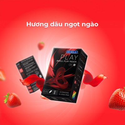 Bao cao su Shell Play Rider 6 tính năng - Hộp 10 cái +1 Play Box Rider | SHELL CHÍNH HÃNG