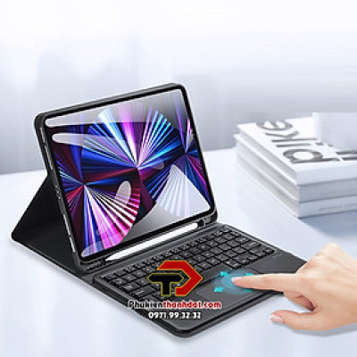 Bao da kèm bàn phím cho iPad Pro 11 2018 chính hãng Dux Ducis có bàn di chuột TrackPad, có ngăn để bút - Hàng chính hãng