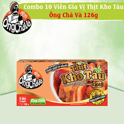 Combo 10 Hộp Viên Gia Vị Thịt Kho Tàu Ông Chà Và 126gr (Simmered Pork Seasoning Cubes)