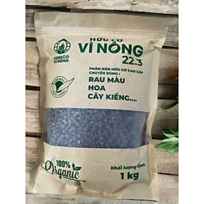 Phân gà hữu cơ Vì Nông viên nén, chuyên dùng rau màu và cây kiểng túi 1kg, phân gà nhập khẩu Nhật