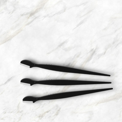 Dao Cạo Lông Mày Cán Dài Kai Groom 38531-HC1161 (Set 3 cây)