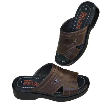 Dép Nam Quai Ngang HÀ NAM Da Bò Thật Cao Cấp DNA2132