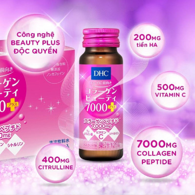 Collagen nước DHC, Bổ sung hàm lượng collagen dồi dào, Duy trì độ ẩm trên da, chống lão hóa, giúp da căng mịn
