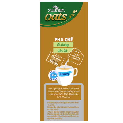 Combo 2 túi: Ngũ Cốc Gạo Lứt Huyết Rồng 400G + Ngũ Cốc Yến Mạch Hạnh Nhân Hạt Chia 400G[ít đường](Tặng Kèm 2 Túi Yến Mạch 150G)