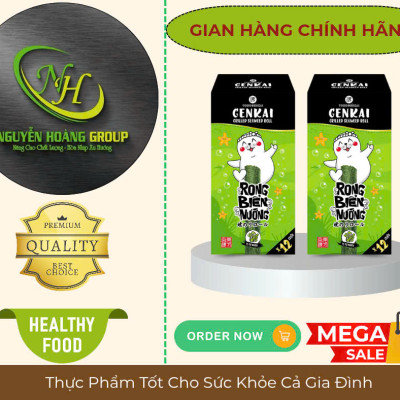 Rong Biển Nướng Vị Tự Nhiên Genkai Hộp 43.2g ( 3.6 × 12 cuộn)