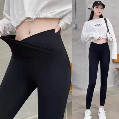 Quần Legging Cạp Cao Chéo Lót Lông Mùa Đông Nâng Ôm Mông Dấu Bụng được may bang tay Hàng Loại 1 KALAA