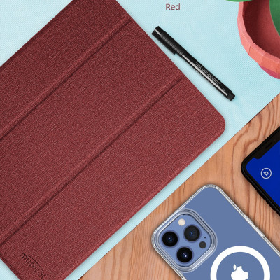 Case bao da chống sốc canvas cho iPad Air 6 13inch M2 2024 hiệu Mutural Yashi Series trang bị ngăn đựng bút, thiết kế tản nhiệt, hỗ trợ smartsleep - hàng nhập khẩu