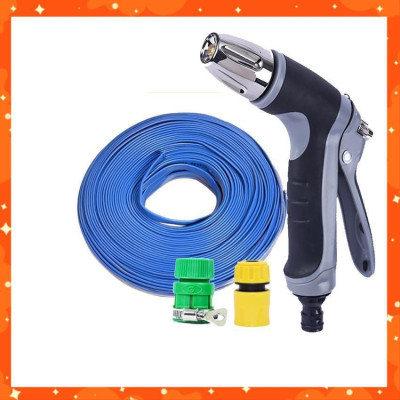 Bộ dây vòi xịt nước rửa xe,tưới cây tăng áp 3 lần cút nhựa nối nhựa vàng loại 20m 206817