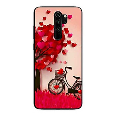 Ốp Lưng in cho Xiaomi Redmi Note 8 Pro Mẫu Nền Trái Tim 2 - Hàng Chính Hãng