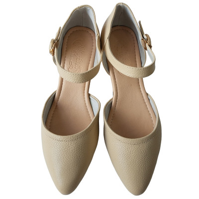 Giày Búp Bê Nữ Da Bò Thật BIGGBEN Cao 5 Phân BB134