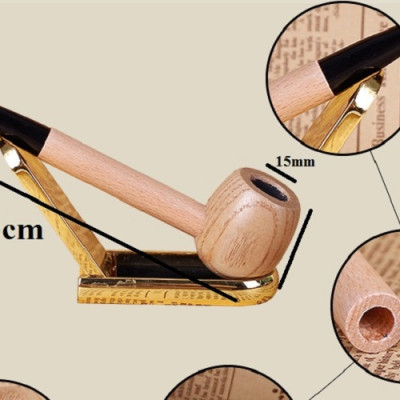 Tẩu thuốc gỗ rắn cao cấp kiểu mới độc lạ ( không kèm theo đế )