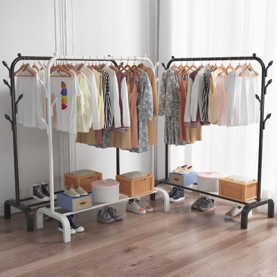 Giá treo quần áo KG44 kèm 8 móc bên hông khung kim loại chắc chắn tiện lợi đa năng 150x110cm - Hàng chính hãng