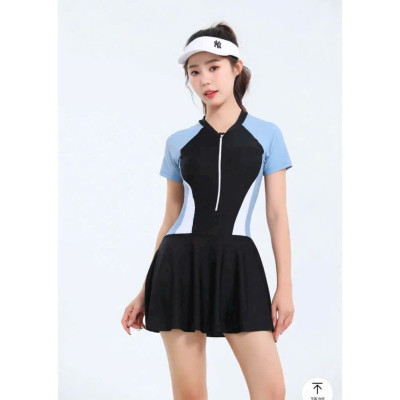 Váy Tắm Nữ Liền Ngắn Tay Thanh Lịch