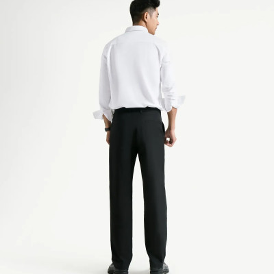 Quần vải / Quần tây nam màu Đen ống suông Form Slim - RT 10F24PFO044 | ROUTINE CÀ MAU