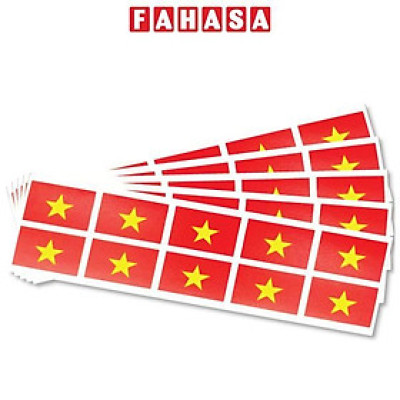 Bộ 5 Sticker Hình Lá Cờ Việt Nam - HFP
