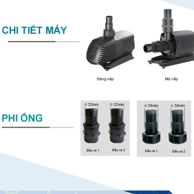 Máy bơm nước ATMAN AT3000 35W, 3000L/Hr lọc nước hồ cá koi, bơm sinh hoạt, tiểu cảnh, đài phun nước cao cấp