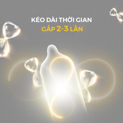 Bao cao su Shell Sensitive Prolong - Siêu mỏng 0.03mm, kéo dài thời gian - Hộp 3 cái | SHELL CHÍNH HÃNG