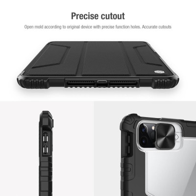 Bao da dành cho iPad iPro 11 (2021) M1 hàng chính hãng Nillkin Bumper Leather có nắp bảo vệ camera