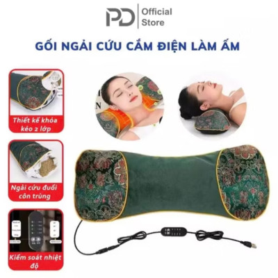 GỐI NGÃI CỨU XÔNG ĐIỆN CHO GIẤC NGỦ NGON CẢI THIỆN SỨC KHỎE CHO MỌI NGƯỜI 