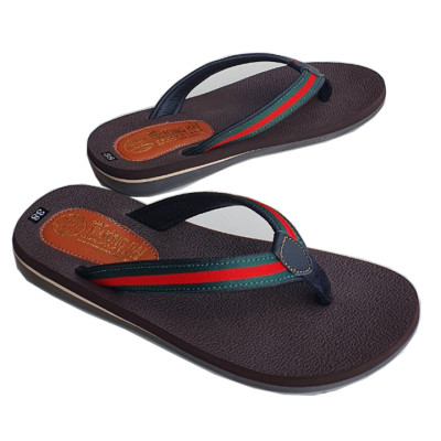 Dép nữ xỏ ngón Trường Hải  da bò phối vải đơn giản trẻ trung XN111