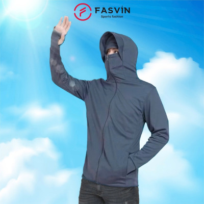 Áo khoác chống nắng nam Fasvin AN25670 chất thun lạnh chống tia UV thiết kế tản nhiệt chống nóng tốt