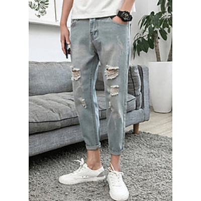  Quần Jean Nam ôm body - Tặng vòng tay tùy hưu may mắn