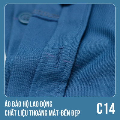 Áo bảo hộ lao động, chất liệu thoáng mát, bền đẹp - Mã C14