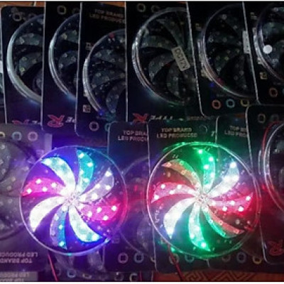 1 ĐÈN LED TRANG TRÍ XOAY CHONG CHÓNG HIỆU ỨNG NHIỀU MÀU SẮC CỰC ĐẸP LẮP XE MÁY ÔTÔ 
