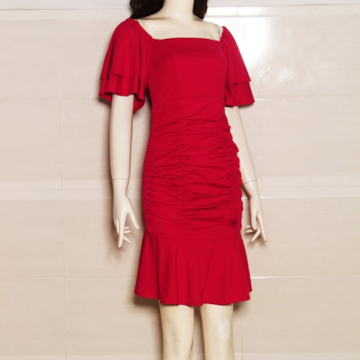 Đầm cổ vuông bèo lai MS 2329