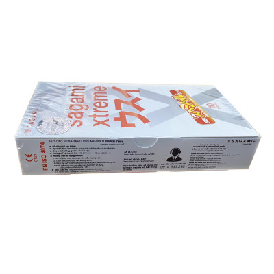 Bao Cao Su Siêu Mỏng Ôm Khít Sagami Xtreme Super Thin (10pcs) - Không Mùi Cao Su - 100% Nhập Khẩu Nhật Bản - Che Tên Sản Phẩm