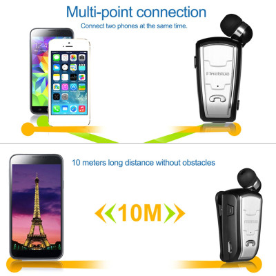 Tai nghe Bluetooth không dây Fineblue với micrô Đen