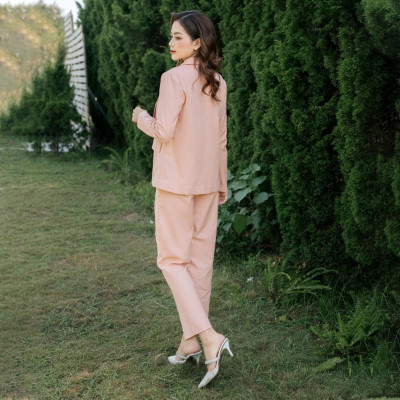 Set bộ bán chạy 2024 BV02 gồm áo khoác blazer/vest và quần dài nữ ống đứng