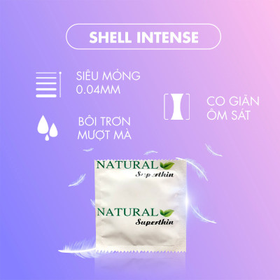 Bao cao su Shell Triple Mix siêu mỏng, mát lạnh, gân gai - Hộp 12 cái | SHELL CHÍNH HÃNG