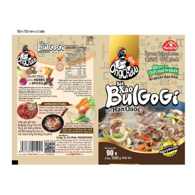 Lốc 15 Gói Sốt Xào Bulgogi Kiểu Hàn Quốc Ông Chà Và 90g