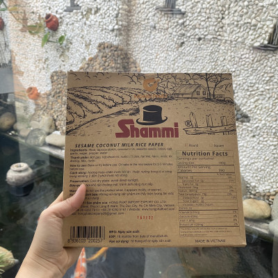 [Đặc sản Bình Định] Bánh tráng nước dừa hình tròn 500g /gói (Bánh tráng nướng mè nước cốt dừa Shammi siêu ngon)