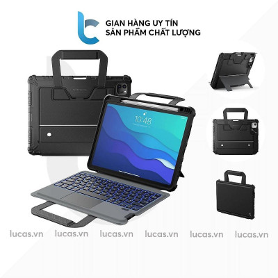 Bao Da Kèm Bàn Phím cho iPad Air 10.9 2020 / Air 4 / Air 5 / iPad Pro11 2020/2021 Nillkin Bumper Go Case Keyboard (Có khe cắm bút Apple Pencil) - Hàng Chính Hãng