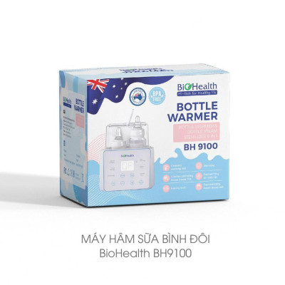 Máy hâm sữa tiệt trùng BioHealth BH9100 thiết kế sang trọng, hâm nóng đều 2 bình tiết kiệm thời gian