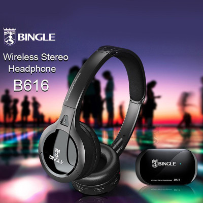 Tai nghe BINGLE B616  không dây đa chức năng Radio FM có dây cho TV PC MP3