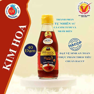 Nước mắm cốt Kim Hoa Phú Quốc 40 Đạm chai 180ml