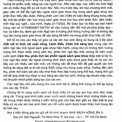 Cảm Thụ, Phân Tích Tác Phẩm Văn Học Ngoài Sách Giáo Khoa - Tác Phẩm Truyện (Dùng Chung Cho Các Bộ SGK Hiện Hành) -HA