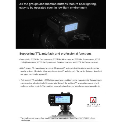 Trigger Godox X2T tích hợp TTL HSS 1/8000 - Hàng chính hãng