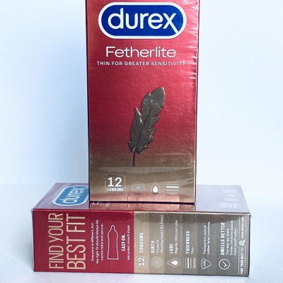 Bao Cao Su Durex Fetherlite 12s - Mỏng Trơn Ôm Khít - Nhiều Gel - Hàng Chính Hãng - Che Tên Sản Phẩm