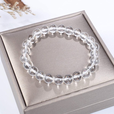 Vòng tay đá thạch anh trắng thiên nhiên cho Nam và Nữ văn phòng làm trang sức