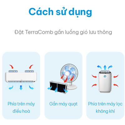 Lọc Khử mùi phòng khách/Nhà Bếp/Phòng Em Bé - Terracomb Nhật Bản - Japan Air Filter