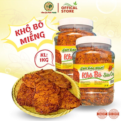 KHÔ BÒ MIẾNG SIÊU CAY TÂN LỘC PHÁT 1KG - COMBO 2 HŨ 500G
