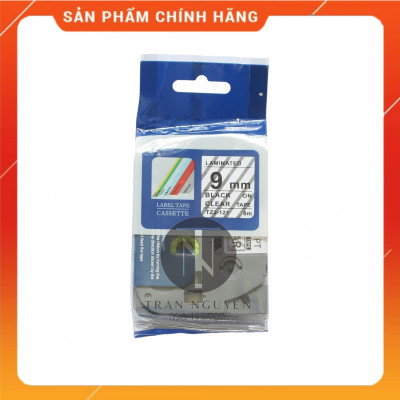 Nhãn In Brother Tz2-121 [Combo 3 hộp]  Đen nền trong 9mm x 8m - Hàng nhập khẩu