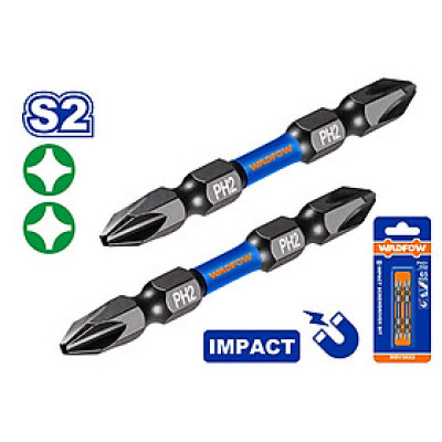 [CHÍNH HÃNG] Bộ 2 Mũi bắt vít đóng 2 đầu PH2+PH2 65mm WSV3K62 